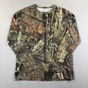 Red Head Long Sleeve‎ Mossy Oak Camo Shirt Men's Large Hunting Outdoor Country
